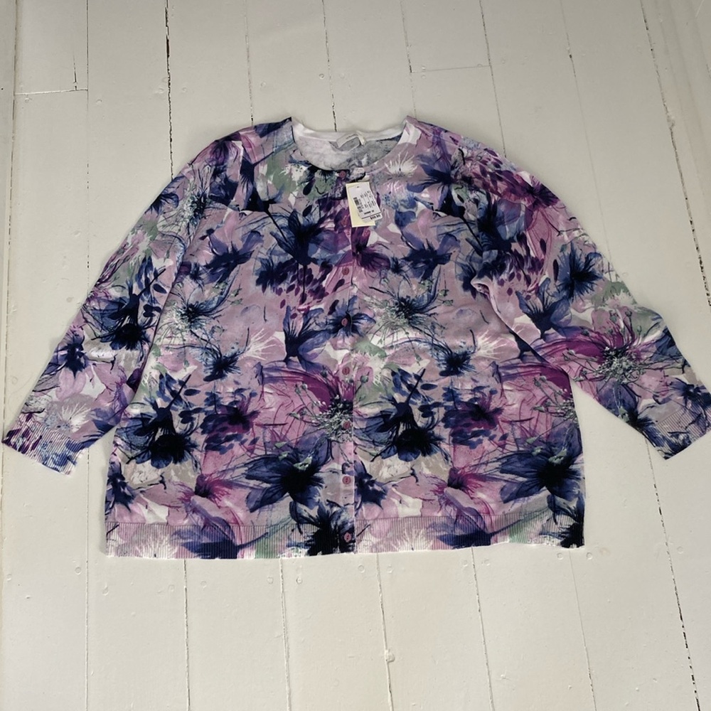 New CJ Banks button up sweater 100% cotton - Picture 3 of 10